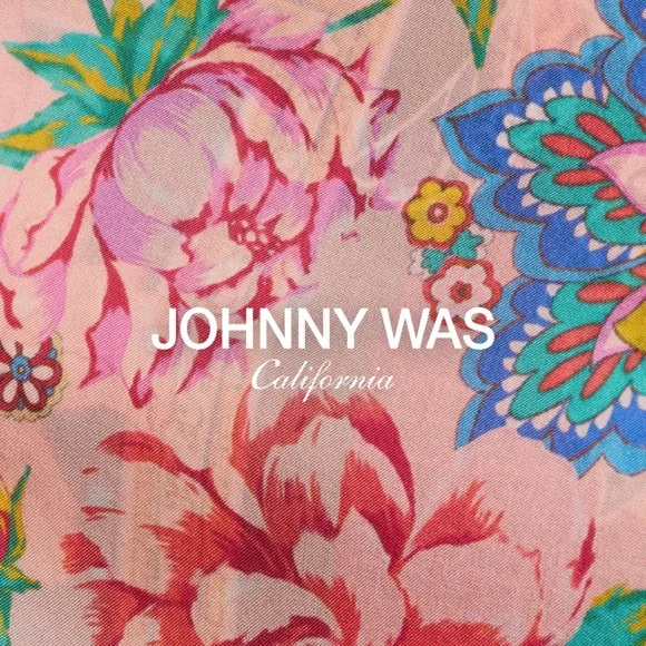 Johnny Was Colorful Floral Short Sleeve Top - Picture 6 of 6